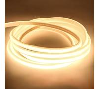 pcningled cob led Strip Light ip67 Waterproof 10m(32.8ft) 220V AC Power 320 LEDs/m Cutting for Bathroom Cupboard Kitchen Courtyard Swimming Pool pergola (Warm White, 10M)