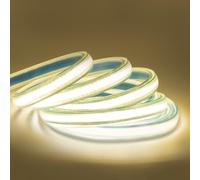 pcningled Outside LED Strip Lights 220V 230V 2M Waterproof IP67 with UK Plug, 2 Meters 296leds/m 3000K Warm White Bright Strips 10 CM Cuttable with 1.8CM ON/Off Switch and UK Plug (Warm White, 2m)