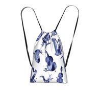 Pcoiuyb Blues Saxophone Piano Cello Bass, Drawstring Sackpack Unisex String Bag Sport Gym Bag Casual Daypack Foldable Drawstring Backpack