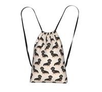 Pcoiuyb Sausage Dog, Drawstring Sackpack Unisex String Bag Sport Gym Bag Casual Daypack Foldable Drawstring Backpack