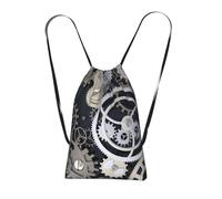 Pcoiuyb Steampunk Mechanical Gears, Drawstring Sackpack Unisex String Bag Sport Gym Bag Casual Daypack Foldable Drawstring Backpack