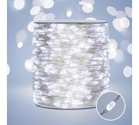 PCORES 100M Fairy Lights 1000 LED Cool White Silver Wire Remote Control Indoor Outdoor Plug in String Lights for Bedroom Living Room Patio Porch Garden Christmas Tree