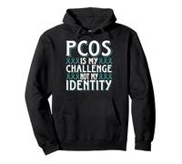 PCOS Awareness Warrior Polycystic Ovary Syndrome Ribbon Pullover Hoodie