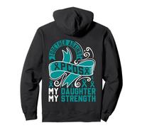 PCOS Awareness Warrior Polycystic Ovary Syndrome Ribbon Pullover Hoodie