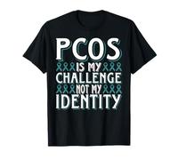 PCOS Awareness Warrior Polycystic Ovary Syndrome Ribbon T-Shirt