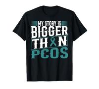 PCOS Awareness Warrior Polycystic Ovary Syndrome Ribbon T-Shirt