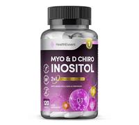 PCOS Chewable Supplement, Myo and D Chiro Inositol with Folic Acid and Chromium, 2000mg for Fertility and Hormone Balance for Women - 120 Tablets by HealthEssent
