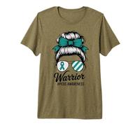 PCOS Warrior Teal Ribbon PCOS Awareness Premium T-Shirt