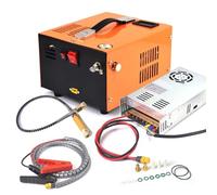 PCP Air Compressor, 300bar 4500psi Portable High Pressure Pump Compressor Transformer Airgun Pneumatic Rifle Inflator, Built-in Water-Oil Separator Filter, Powered by Car 12V DC or Home 110V-240V AC