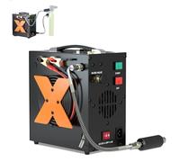 PCP Air Compressor, 4500Psi/30Mpa High Pressure Air Compressor, Oil-Free Small Portable Air Gun Compressor, HPA Pump Fill Station Auto-Stop by Car 12V DC or Home 110/220V AC for Paintball, Scuba Tank