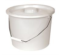 PCP Commode Bucket with Lid and Handle, Grey