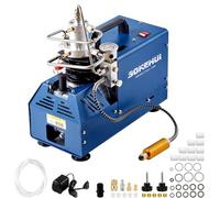 PCP Compressor, 1800 W 4500psi Manual Stop High Pressure Compact PCP Air Rifle Compressor, LED Temperature Display Low Noise Heavy Duty Inflator Pump for Air Gun Accessories Tanks Air Tools