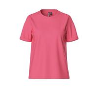 Pieces Women's Pcria Ss Fold Up Solid Tee Noos Bc T-Shirt, Pink Lemonade, XS