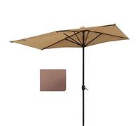 PCS 2.5x1.2M Shade Canopy, 5 Sturdy Ribs, Decorative, Easy to Assemble, for Garden Yard Beach Pool Market Table Parasol, Patio Umbrella