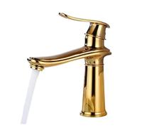 Pcs Brass Hot and Cold Mixing Basin White/Chrome/Black/Antique Bathroom Waterfall Faucet (Color : Antique Brush high) tap
