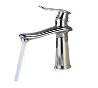 Pcs Brass Hot and Cold Mixing Basin White/Chrome/Black/Antique Bathroom Waterfall Faucet (Color : Antique Brush high) tap