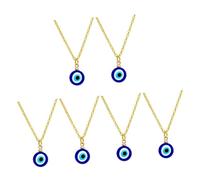Pcs Devil's Evil Necklaces Bead Charm Couple Blue Eyes and Versatile 1 Real Gold Plated Devil Eye