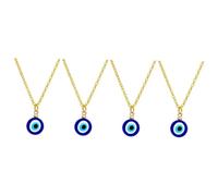 Pcs Devil's Evil Necklaces Bead Charm Couple Blue Eyes and Versatile 1 Real Gold Plated Devil Eye