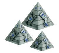 Pcs Metal Statue, Metal Egyptian Pyramid Model Figurine Statue for 3