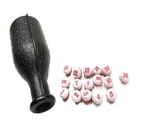 Pcs Numbered Dice with Shaker Bottle - Billiard Tally Plastic Pool Shaker Billiard Game Accessories for Kelly Pool,Family Entertainment Games(Black)