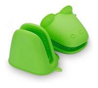 Pcs Silicone Oven Mitts, Pot Holders, Heat Resistant, Pattern: Green Frog