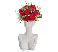 Pcscevcr Female Body Vases, Human Ceramic Flower Vase, Ladies Bust Head Shaped Statue Art Vase, Flower Pot Ornament for Flower Arrangement Home Decor