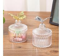 Pcscevcr Wedding Favour Boxes, 12 Pcs Transparent Candy Boxes, Cylindrical Shaped Candy Containers with Butterfly Decor, for Candy, Chocolate, Jewelry (Silver)