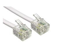 PCSL ADSL 2 and Fibre Ultra High Speed Broadband Router Modem Cable RJ11 to RJ11 4P4C Telephone Internet Wire Network compatible with BT SKY PLUSNET (1m, White)