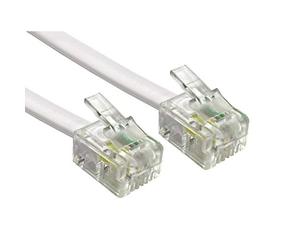 PCSL ADSL 2 and Fibre Ultra High Speed Broadband Router Modem Cable RJ11 to RJ11 4P4C Telephone Internet Wire Network compatible with BT SKY PLUSNET (20m, Black)