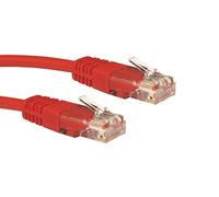 PCSL Brand - Premium Quality with Length Marker - Cat 5e RJ45 Ethernet LAN Network UTP Cable / Lead , 10/100/1000 and High Speed Gigabit Compatible , PCSL tested with DLink and Netgear Switches and Routers , Also compatible with Patch Panels. (15m Red)