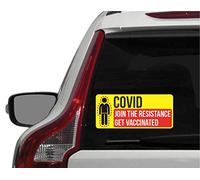 PCSL Car Window Wall Sticker/Decal - Join the Resistance Get Vaccinated - COVID (Small (150mm Wide))