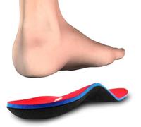 PCSsole Orthotic Arch Support Shoe Inserts Insoles for Flat Feet,Feet Pain,Plantar Fasciitis,Insoles for Men and Women (Red, Men(9.5-10) 29cm)