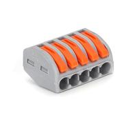PCT-215 terminal block, ideal for secure connections. Presented in a handy blister pack of 2, in elegant grey and vibrant orange, ensuring durability and style.