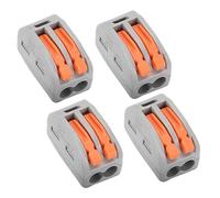 PCT Push-Type Quick Connect Terminals, 50-Pack, for Hard Soft Wires, Parallel Connectors, Thickened Copper Spring Terminals & Kits(PCT-212 (50 Pieces))