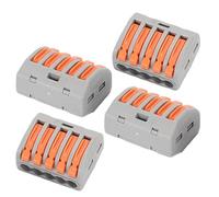 PCT Push-Type Quick Connect Terminals, 50-Pack, for Hard Soft Wires, Parallel Connectors, Thickened Copper Spring Terminals & Kits(PCT-215 (50 Pieces))