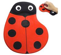 PCTC Mouse Pad, Red Ladybug Comfortable Gel Wrist Support Mouse Pad - Ergonomic Gaming Desktop Mouse Pad Wrist Rest -Gaming Mouse Pad, Non-Slip PU Base for Computer, Laptop, Home, Office & Travel
