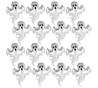PCTCSHQ 16Pcs Halloween Ghost Balloons, Ghost Shaped Foil Balloon for Spooky Birthday Halloween Themed Party Decorations