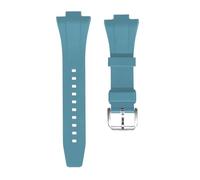 PctkeLsend 12mm Fluororubber Spring Bar WatchBand Fit For Tissot Prx40 T137.407/410(Sky Blue)