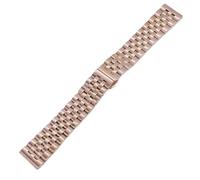 PctkeLsend 16、18、20、22mm Solid Stainless Steel WatchBand，fit for most flat mouth watches，Men And Women Watch Accessories(Rose Gold,20mm)