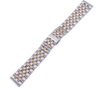 PctkeLsend 16、18、20、22mm Solid Stainless Steel WatchBand，fit for most flat mouth watches，Men And Women Watch Accessories(Silver Rose Gold,18mm)