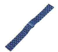 PctkeLsend 16、18、20、22mm Solid Stainless Steel WatchBand，fit for most flat mouth watches，Men And Women Watch Accessories(Blue,20mm)