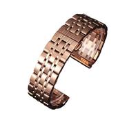 PctkeLsend 16-22mm Solid Stainless Steel Flat interface Watch Band fit for Tissot/Citizen/Seiko/Rolex/Omega(RoseGold,16mm)