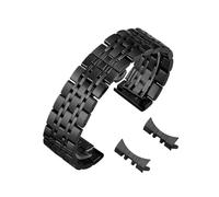 PctkeLsend 16-22mm Universal Solid Stainless Steel Watchband Men women(Black,18mm)
