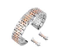 PctkeLsend 16-22mm Universal Solid Stainless Steel Watchband Men women(Silver Rose Gold,18mm)