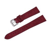 PctkeLsend 18/19/20/22mm Men Women Vintage Soft Suede Leather Quick Release Watchband fit for most flat mouth watches(Wine red,20mm)