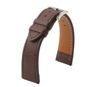PctkeLsend 18/19/20/22mm Sport Vintage Leather Quick Release Watchband Watchband fit for Omega/Seiko(Dark bn bn line,20mm)