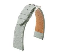 PctkeLsend 18/19/20/22mm Sport Vintage Leather Quick Release Watchband Watchband fit for Omega/Seiko(Grey wh line,20mm)