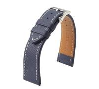 PctkeLsend 18/19/20/22mm Sport Vintage Leather Quick Release Watchband Watchband fit for Omega/Seiko(Dark bu wh line,19mm)
