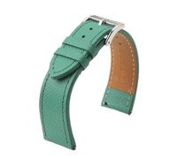 PctkeLsend 18/19/20/22mm Sport Vintage Leather Quick Release Watchband Watchband fit for Omega/Seiko(Green ge line,18mm)