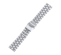 PctkeLsend 18/20/22/24mm Solid Stainless Steel Universal Watchband fit for Seiko(Silver-flat end,22mm)